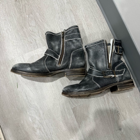 Bed Stu Ankle Booties Becca Distressed in Black Leather - Picture 7 of 14